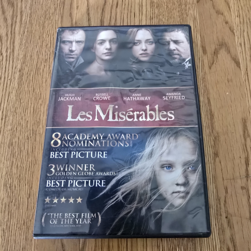 🎭 Les Misérables DVD (2012) Hugh Jackman, Anne Hathaway, Russell Crowe